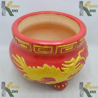 Gambar GUCI KERAMIK MERAH MOTIF NAGA, from Singkawang - HANDMADE dari Kunokini.online undefined 5 Tokopedia