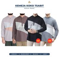 Gambar Baju Koko Kemko Pria Kemeja Muslim Keren Elegant Model Tsabit - Cream, XXL dari Gudang Salman undefined 3 Tokopedia