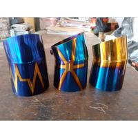 Gambar Variasi Corong Sambungan Knalpot Motor Racing Gradasi Thailand Style - Gold dari Dikene Shop undefined 2 Tokopedia
