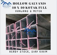 Gambar Besi HOLLOW GALVANIL 40x40 kotak full tebal 2mm FULL panjang 6 M dari SBM STEEL undefined 1 Tokopedia