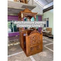Gambar mimbar masjid atap kubah dari Ratu Furniture Jepara undefined 1 Tokopedia