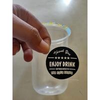 Gambar Stiker Label Kemasan Gelas Minuman Cup Es Teh Boba Transparan Anti Air - Kotak, Vinyl dari stikermurahbdg undefined 4 Tokopedia
