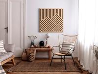 Gambar Pajangan Dinding Geometric Mountains Wood Wall Art - Plywood Birch dari Alia Woodworking undefined 3 Tokopedia