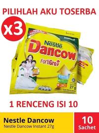 Gambar Susu Dancow Sachet FortiGro Putih 27 Gram x10 sachet (HARGA 3 RENCENG) dari terisshopp undefined 1 Tokopedia