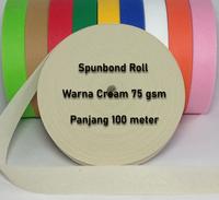 Gambar Kain Spunbond Roll Warna Cream (75 gsm). Lebar 2 cm s/d 5 cm - Panjang 100 meter Tali - 2 cm , Cream dari BARKAS STORE_NEW undefined 1 Tokopedia