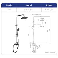 Gambar FRAP IF24012-9 Paket Lengkap Rain Shower Tiang Mandi Abu Abu Air Panas dan Dingin Mewah dari SUPER BANGUN JAYA undefined 5 Tokopedia
