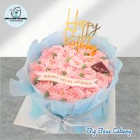 Gambar BigBossCakery FLOWER BOUQUET CAKE BUKET BUNGA GRADUATION ANNIVERSARY - lapsur 2 lapis, 20cm dari Big Boss Cakery undefined 4 Tokopedia