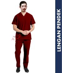 Gambar Baju Oka / Scrub Perawat / Baju Ok / Baju Medis Lengan Pendek - Hijau Tua, S dari @Diva's Shop undefined 1 Tokopedia