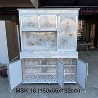 Gambar Lemari Piring Jumbo MSK-16 Pintu Anti Pecah di Lengkapi Rak Piring/Gelas/Sendok 150x55x192cm dari Sari Murni Kendari undefined 3 Tokopedia