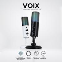 Gambar Noir Voix Microphone / Mic Condenser Zero Latency With USB C with RGB Customization - Putih, Mic Only dari TECHLAB ID undefined 2 Tokopedia