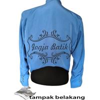 Gambar Beskap Solo Biru Denim Baju Tradisional Adat Jawa - S dari Jogja Batik undefined 2 Tokopedia