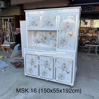 Gambar Lemari Piring Jumbo MSK-16 Pintu Anti Pecah di Lengkapi Rak Piring/Gelas/Sendok 150x55x192cm dari Sari Murni Kendari undefined 2 Tokopedia