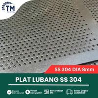Gambar Plat Besi Lubang perforated Stainless Steel SS304 Dia 8mm 3mm x 4x8 Feet / 1200x2400 mm / 120x240 cm / 1,2x2,4 Meter SNI Sertifikat Tebal dan Ukuran Sesuai Spek dari TOP MATERIAL undefined 1 Tokopedia