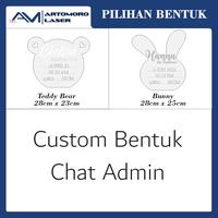 Gambar papan nama bayi akrilik board 1 hari jadi - Arch, Putih dari artomorolaser undefined 4 Tokopedia