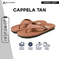 Gambar ARF Cappela Tan Sandal Jepit Kulit Casual Distro Pria Wanita SL - TAN, 41 dari Sepatulokalid undefined 1 Tokopedia