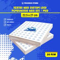 Gambar Kertas Nasi Food Grade 22 x 27 cm - Custom Logo - 20 rim dari prikarsa utama undefined 1 Tokopedia
