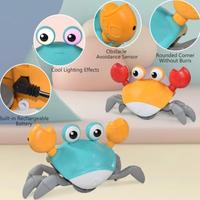 Gambar ! MAINAN ANAK BONEKA KEPITING SENSOR SUARA ~ VOICE WALKING TOY CRAB - - Hijau+3 Baterai dari DJAVA BOY&#39; undefined 1 Tokopedia
