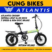 Gambar Sepeda Lipat 16 20 Inch ATLANTIS CROSBY Double Cakram 7 speed - Hitam Kuning, 16 dari CUNG BIKES STORE undefined 2 Tokopedia