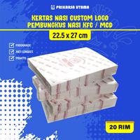Gambar Kertas Nasi Food Grade 22 x 27 cm - Custom Logo - 20 rim dari prikarsa utama undefined 5 Tokopedia