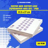 Gambar Kertas Nasi Food Grade 22 x 27 cm - Custom Logo - 20 rim dari prikarsa utama undefined 4 Tokopedia