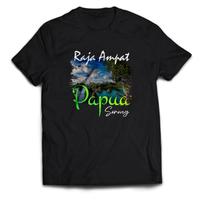 Gambar Kaos Tshirt Baju Obral Murah Combed 30S Distro RAJA AMPAT PAPUA SORONG SOUVENIR oleh oleh SUVENiR sablon bordir polos custom indonesia pria wanita keren anak dewasa cod Oversize Jumbo big over size besar cowok cewek laki perempuan lengan pendek t-shirt ri - S, Hitam dari CON KAOS undefined 1 Tokopedia