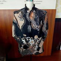 Gambar Kemeja Boss Batik Lengan Panjang Pria Pola Corak Biru Hitam - Motif - Hitam, 14,5 /S dari Kalimas Bandung_NEW undefined 3 Tokopedia