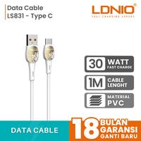 Gambar Kabel Data LDNIO LS831 Fast Charger 30 W USB Type C 1 Meter - White dari LDNIO Indonesia undefined 1 Tokopedia