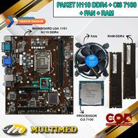 Gambar Paket Motherboard H110 LGA 1151 DDR4 + Core I3 7100 + Fan + RAM - ASUS HDMI, RAM 8GB(1X8GB) dari Multimed Computer undefined 2 Tokopedia