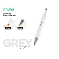 Gambar OHUHU SINGLE Honolulu (Brush & Chisel) - GREY SERIES | 361 Colors Refill Marker Satuan - YG, 2 dari Ohuhu Indonesia undefined 1 Tokopedia