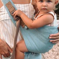 Gambar Ergonomic Baby Toddler Shoulder Carrier Sling Cotton Blue denim White Gendongan Anak bayi KEEP CLOSER dari Keep Closer undefined 1 Tokopedia
