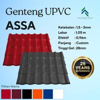 Gambar genteng atap merah maroon upvc ASSA garansi 25 Tahun jayaroof royalroof alderonn tebal 1,5-2,5mm dari JAYAROOF UPVC undefined 2 Tokopedia