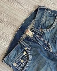 Gambar 2000’s True Religion Low Rise Y2K Super T Bootcut Flared Jeans Street Denim Pants Harajuku High Waist Straight Wide Leg Jeans - INSS-3, L dari yukatrewa undefined 4 Tokopedia