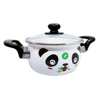 Gambar SALE! MASPION PANCI ENAMEL HELLO PANDA 24 CM + TUTUP KACA dari ningalishop undefined 3 Tokopedia