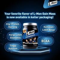 Gambar READY STOCK L-Men Gain Mass Chocolate 800g - 22g Whey Protein - 10 Serving lmen Tabung dari jikodrtyusa undefined 5 Tokopedia