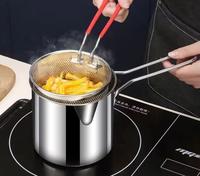 Gambar Panci + Saringan Deep Fryer Pot Stainless - Stainless Steel Deep Frying Pot Penggorengan dari Dayanvita Dharma undefined 2 Tokopedia