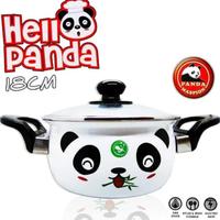 Gambar SALE! PANCI ENAMEL TUTUP KACA MEREK MASPION HELLO PANDA 18CM dari ningalishop undefined 4 Tokopedia
