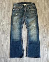 Gambar 2000’s True Religion Low Rise Y2K Super T Bootcut Flared Jeans Street Denim Pants Harajuku High Waist Straight Wide Leg Jeans - INSS-3, L dari yukatrewa undefined 5 Tokopedia