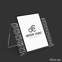 Gambar ALAS TATAKAN PENYANGGA TEMPAT DUDUKAN SANDARAN SERBAGUNA MULTIFUNGSI KOMPATIBEL KUAT MEJA AKRILIK BENING TRANSPARAN TABLET HP IPAD TAB STAND STANDING HOLDING HOLDER UNIVERSAL MULTIFUNCTION PORTABLE TABLE CLEAR ACRYLIC MOTIF GEOMETRIC KEKINIAN ELEGAN 014 dari Demotif Studio undefined 4 Tokopedia