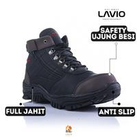 Gambar SEPATU SAFETY ANTI SLIP UJUNG BESI RESLETING FULL JAHIT THIEF OUTDOOR - Full Coklat, 39 dari LAVIO APPAREL undefined 5 Tokopedia