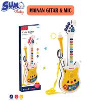 Gambar Mainan Anak Gitar Musik Microphone Suara Guitar Mainan  Edukasi Anak Laki Laki Perempuan Ada Mic Lagu Musikal dari Sumo Babyy undefined 1 Tokopedia