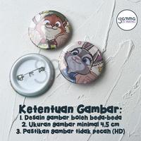 Gambar Custom Cetak Pin 44mm / Pin Peniti Promosi dari Gamma Printing undefined 4 Tokopedia