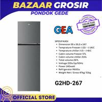 Gambar KULKAS GEA G2HD 267 / G2HD 267 KULKAS 2 PINTU NO-FROST 267L Freezer dari Bazaar Elektronik Pondok Gede undefined 1 Tokopedia