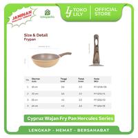 Gambar Wajan Penggorengan Teflon Anti Lengket Fry Pan Cypruz Hercules Series - Nude Cream, 24 CM dari TokoLilySemarang undefined 3 Tokopedia