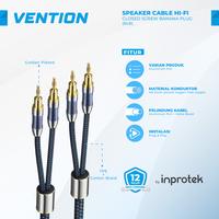 Gambar Vention Kabel Audio Speaker with Konektor Banana Plug Pro Series - 1 Meter dari Inprotek undefined 1 Tokopedia