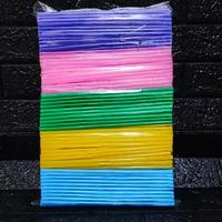 Gambar Sedotan Plastik warna warni - drinking straw - DIY-prakarya - per pack - Merah Putih dari Wild Mohican undefined 2 Tokopedia