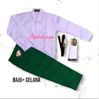 Gambar seragam sekolah anak laki" setelan MI pjg" kelas 1-6 SD - hijau putih, kelas6 dari qiyas collection undefined 1 Tokopedia