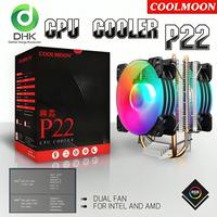 Gambar CPU FAN COOLER COOLMOON P22 LED RGB FOR INTEL DAN AMD - DUAL MAGIC RGB dari Daftar Harga Komputer undefined 1 Tokopedia