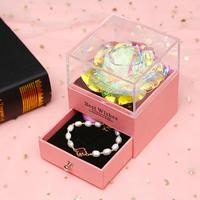 Gambar Kotak Mini Perhiasan Bunga Gift Box Hadiah Kado Valentine / Tunangan / Wisuda / Ulang Tahun - Pink dari insideflow id undefined 3 Tokopedia