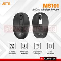 Gambar Mouse Wireless JETE MS101 with 3 Level DPI Ergonomis Design - Hitam dari MXKomputer_NEW undefined 1 Tokopedia