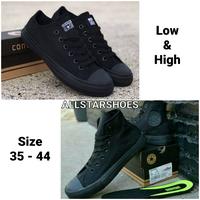 Gambar Sepatu Converse All Star Classic High Full Black Hitam Polos - High, 35 dari Allstarshoes.ID undefined 1 Tokopedia